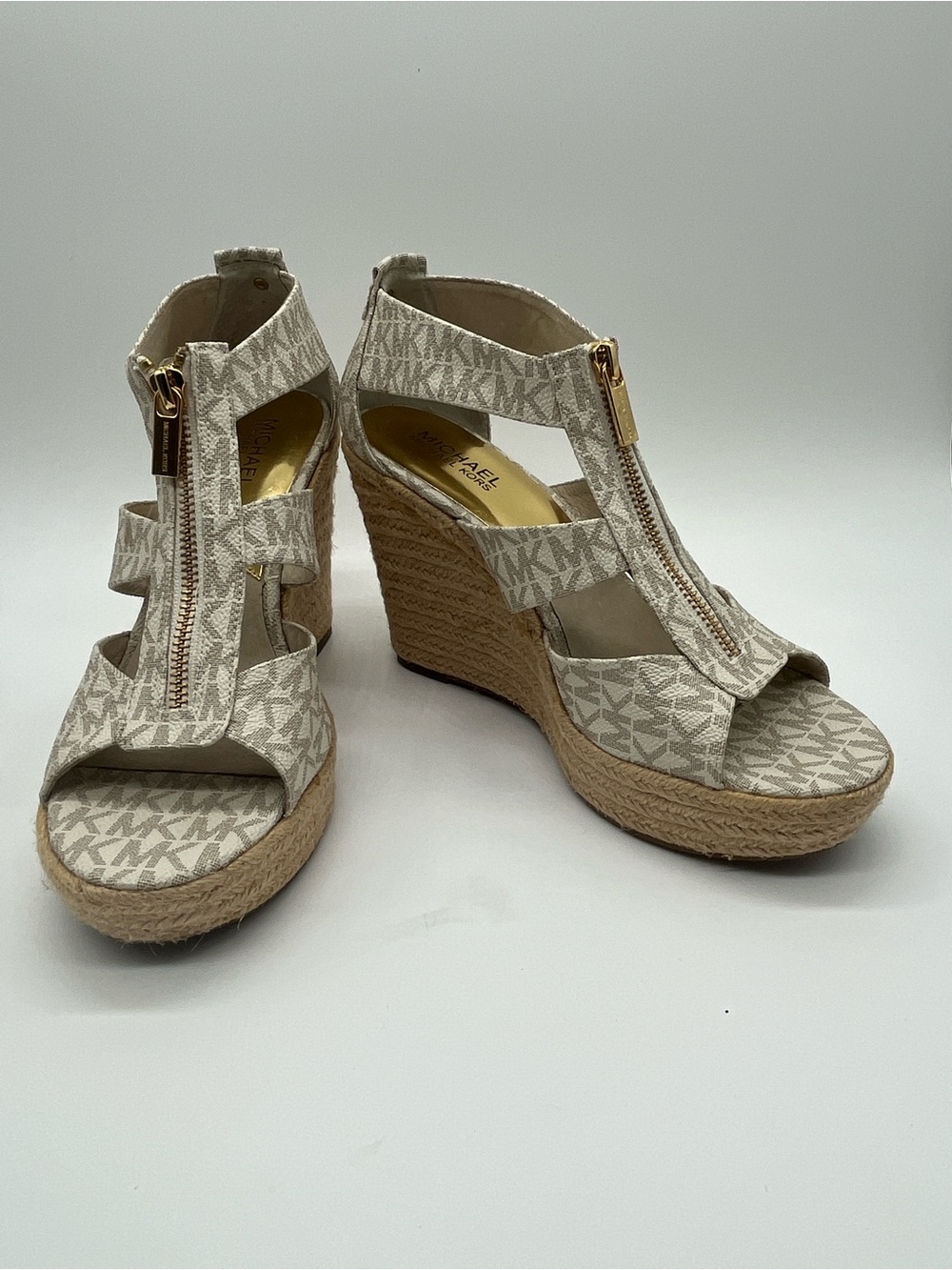 Michael Kors Damita Logo Espadrille Wedge Sandals. Excellent condition. 
8 1/2 M
